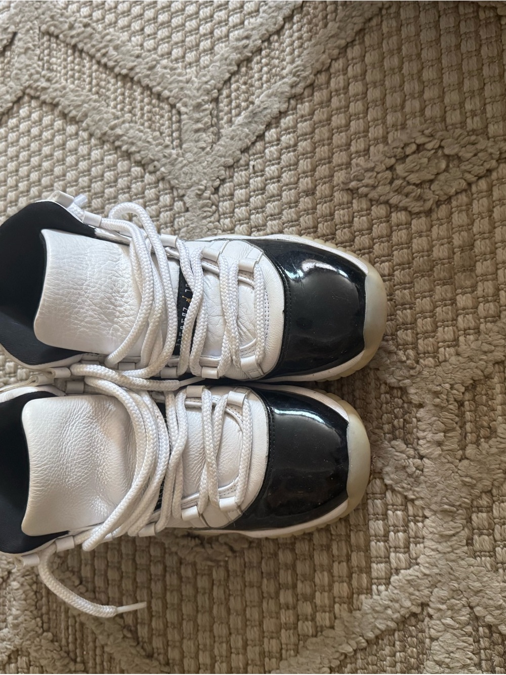 Jordan Kids Black and White High-Top Sneakers